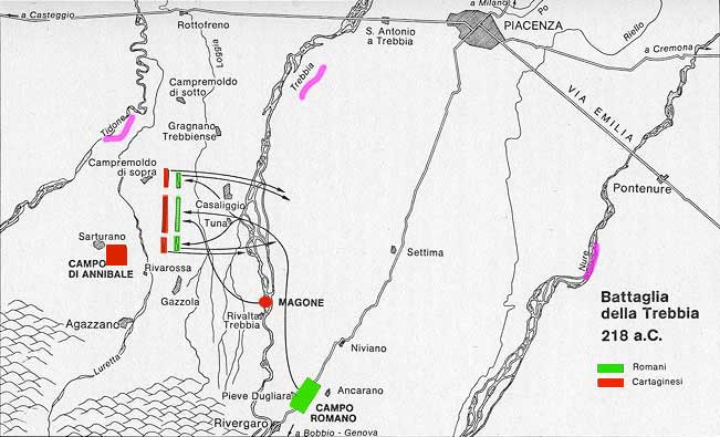Map of the battle